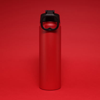 Versai Red Stainless Steel Straw Water Bottle (500ml / 650ml / 1L)