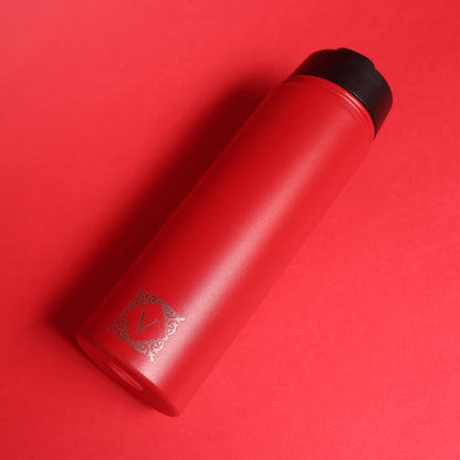 Versai Red Stainless Steel Straw Water Bottle (500ml / 650ml / 1L)
