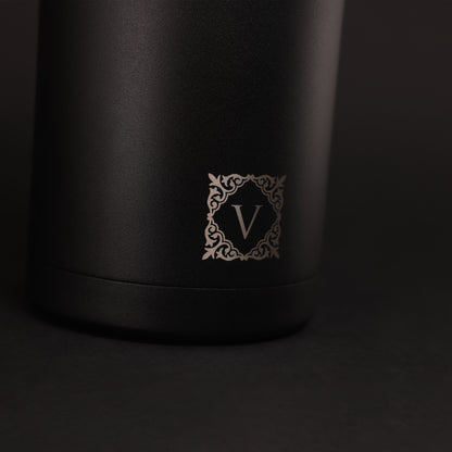 Versai 1L / 1.5L / 2.2L Black Stainless Steel Straw Spout Water Bottle