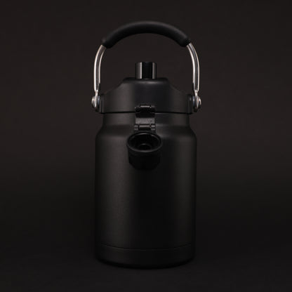 Versai 1L / 1.5L / 2.2L Black Stainless Steel Straw Spout Water Bottle