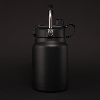 Versai 1L / 1.5L / 2.2L Black Stainless Steel Straw Spout Water Bottle