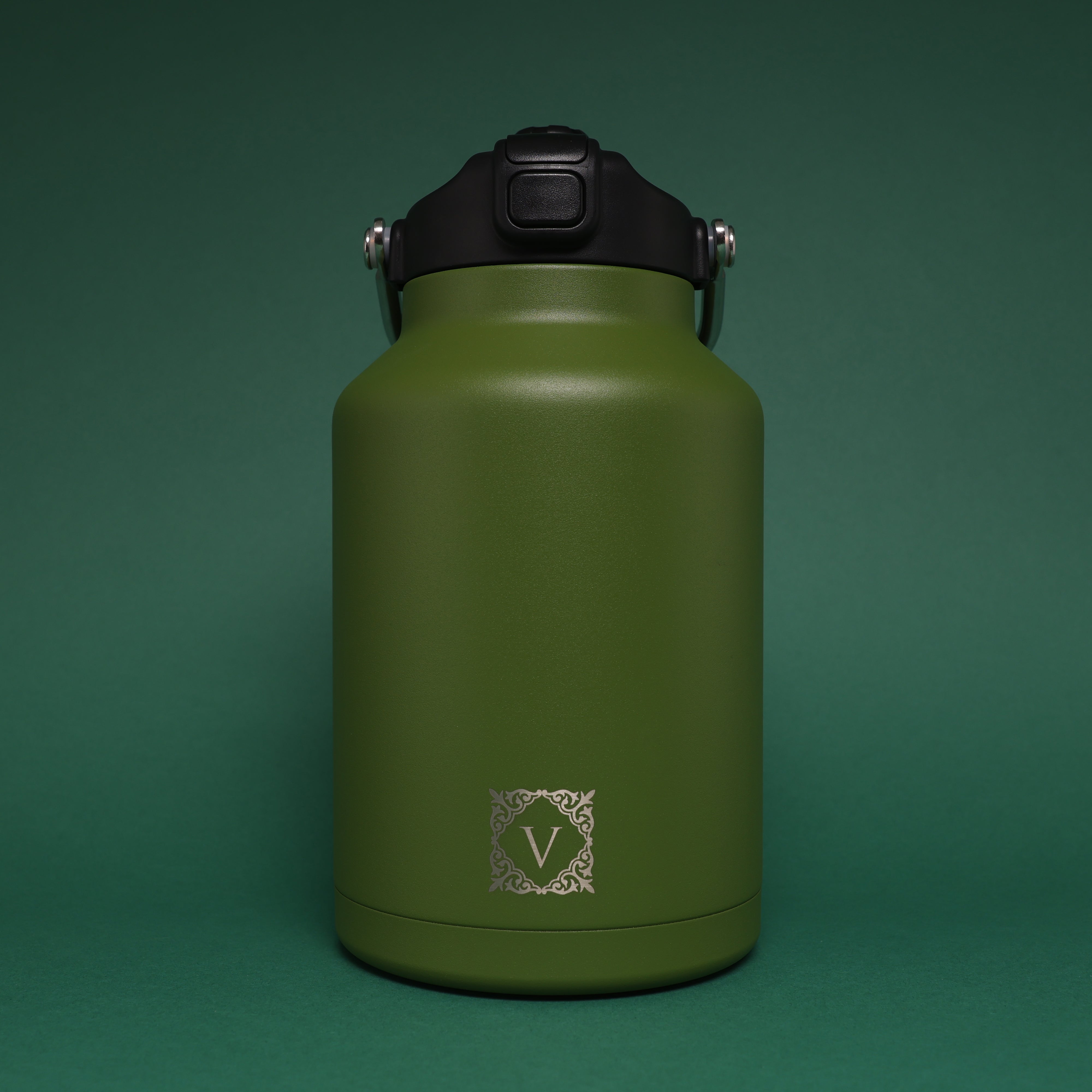 Versai 1L / 1.5L / 2.2L Green Stainless Steel Straw Spout Water Bottle