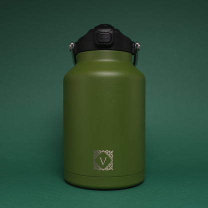 Versai 1L / 1.5L / 2.2L Green Stainless Steel Straw Spout Water Bottle