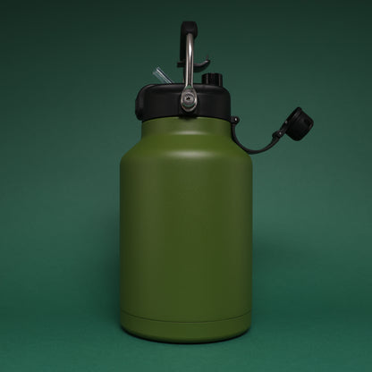 Versai 1L / 1.5L / 2.2L Green Stainless Steel Straw Spout Water Bottle