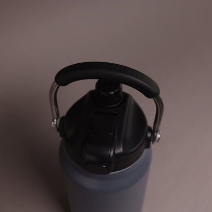 Versai 1L / 1.5L / 2.2L Grey Stainless Steel Straw Spout Water Bottle