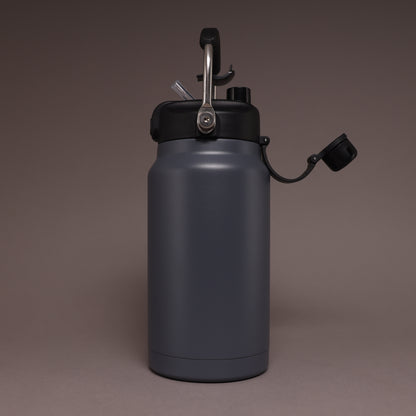 Versai 1L / 1.5L / 2.2L Grey Stainless Steel Straw Spout Water Bottle