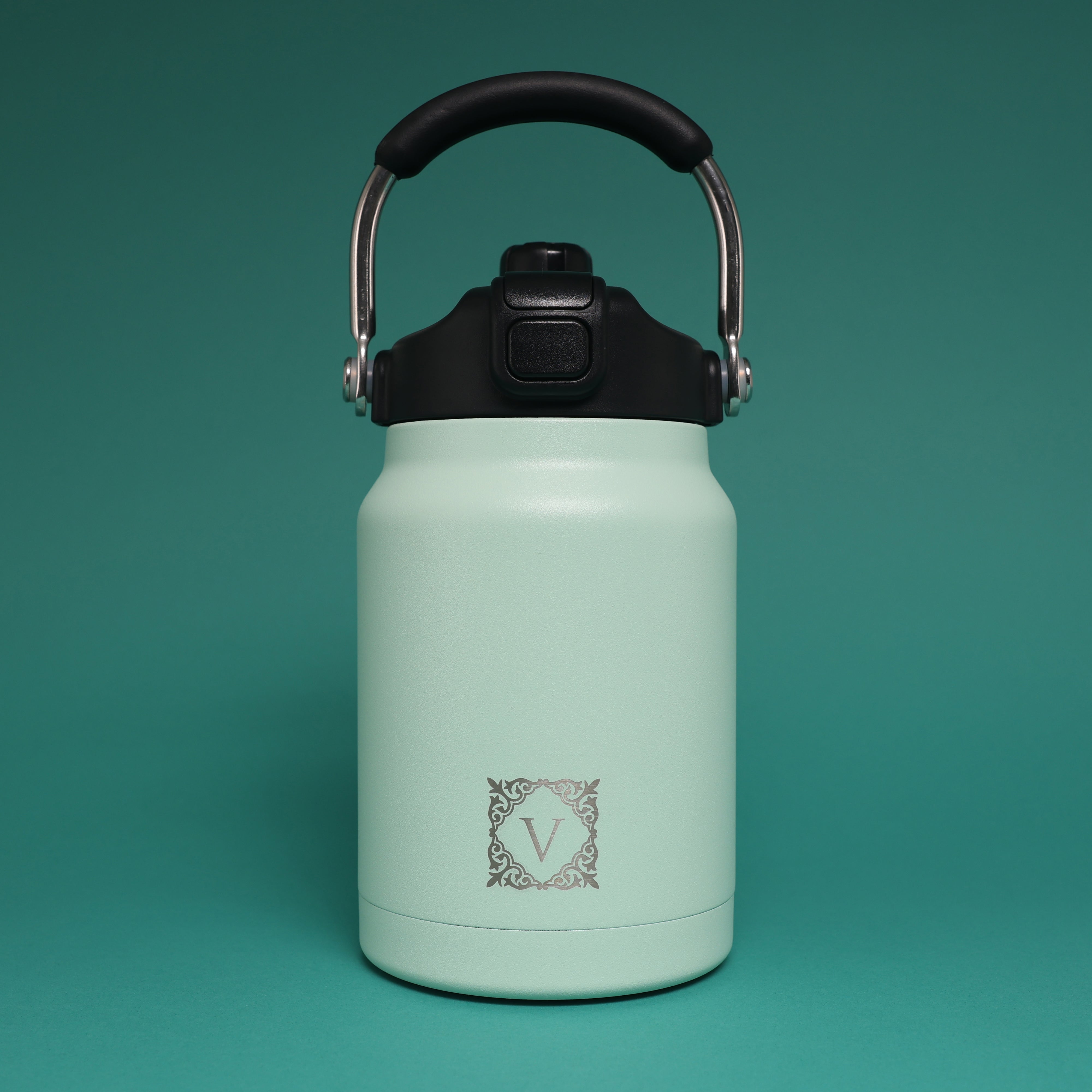 Versai 1L / 1.5L / 2.2L Light Green Stainless Steel Straw Spout Water Bottle
