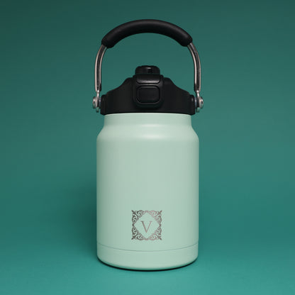 Versai 1L / 1.5L / 2.2L Light Green Stainless Steel Straw Spout Water Bottle