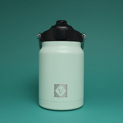 Versai 1L / 1.5L / 2.2L Light Green Stainless Steel Straw Spout Water Bottle