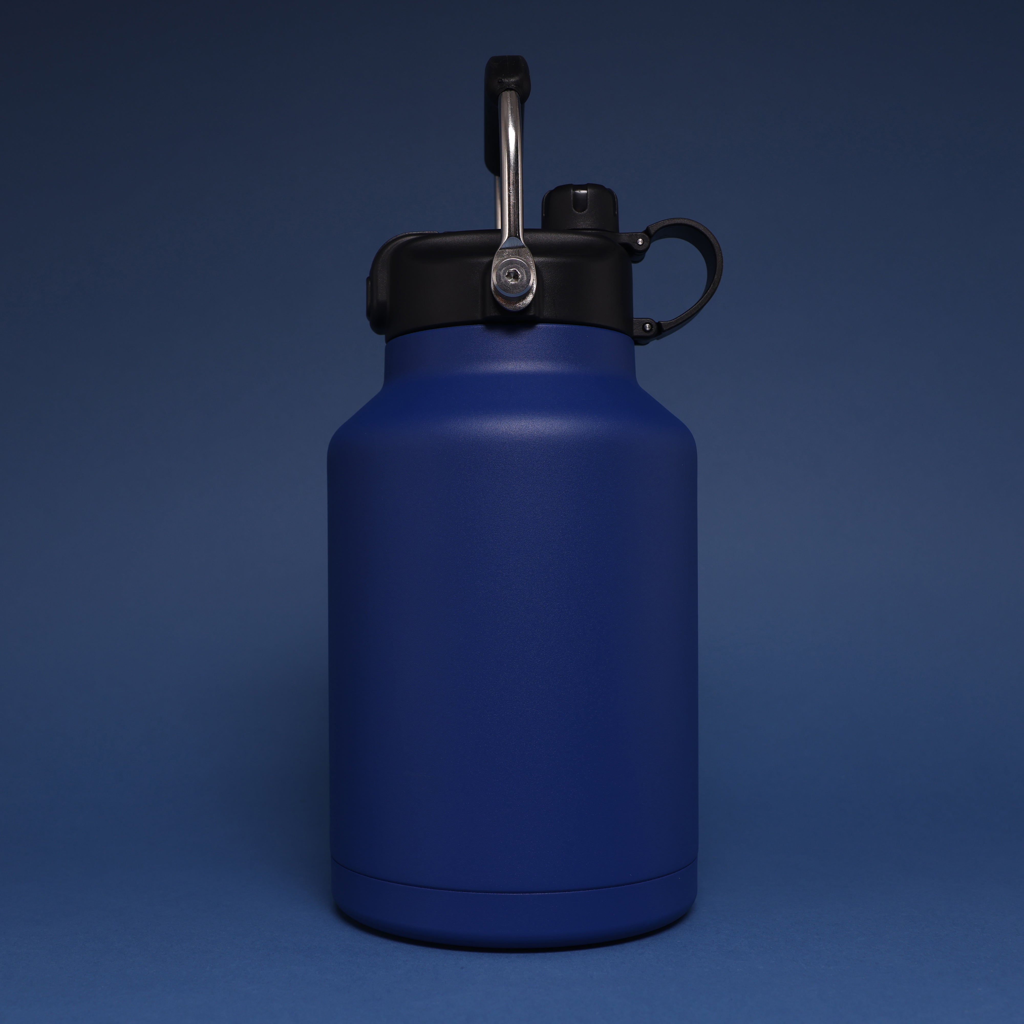 Versai 1L / 1.5L / 2.2L Navy Blue Stainless Steel Straw Spout Water Bottle