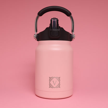 Versai 1L / 1.5L / 2.2L Pink Stainless Steel Straw Spout Water Bottle