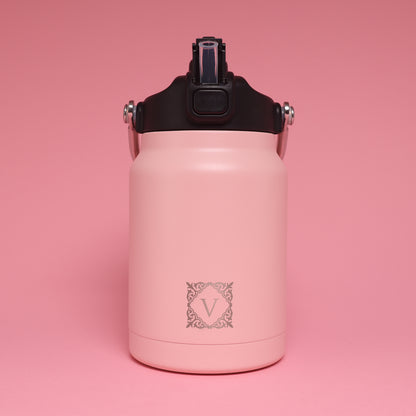 Versai 1L / 1.5L / 2.2L Pink Stainless Steel Straw Spout Water Bottle