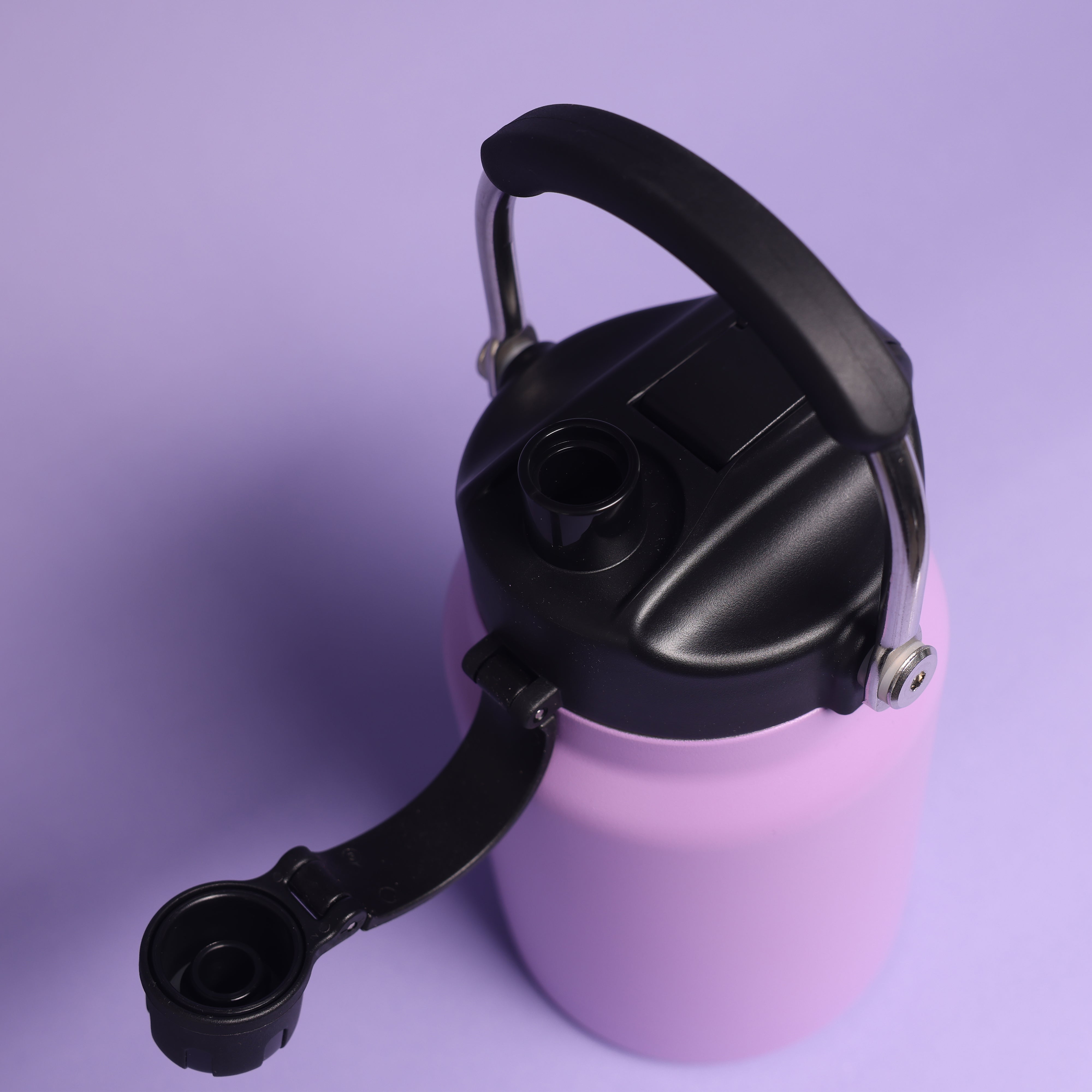 Versai 1L / 1.5L / 2.2L Purple Stainless Steel Straw Spout Water Bottle
