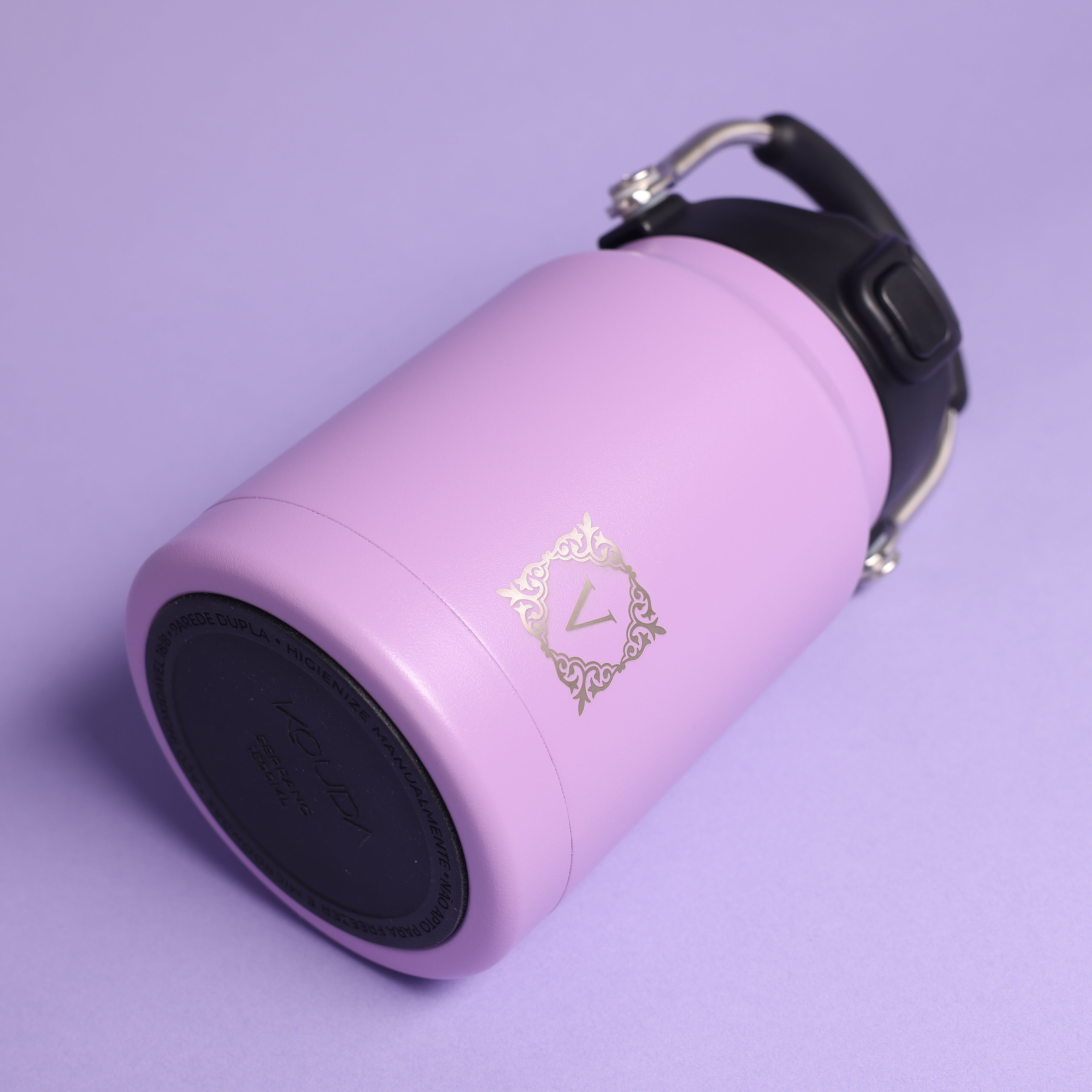 Versai 1L / 1.5L / 2.2L Purple Stainless Steel Straw Spout Water Bottle