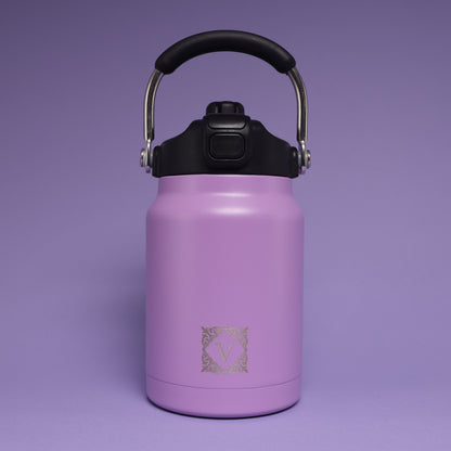 Versai 1L / 1.5L / 2.2L Purple Stainless Steel Straw Spout Water Bottle
