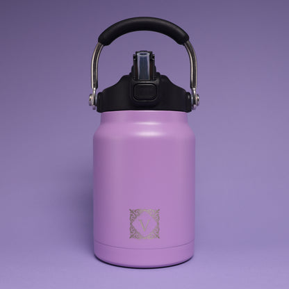 Versai 1L / 1.5L / 2.2L Purple Stainless Steel Straw Spout Water Bottle