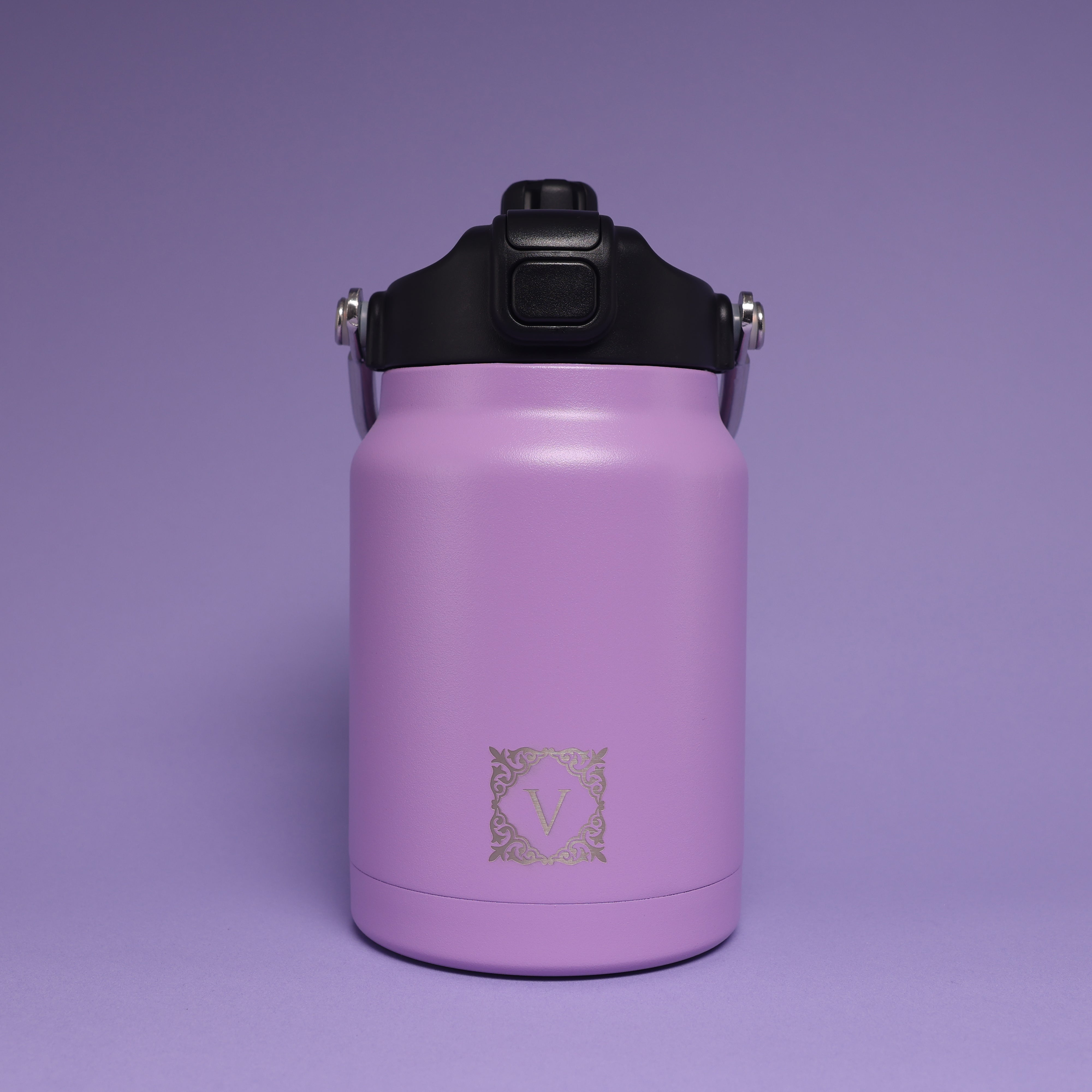 Versai 1L / 1.5L / 2.2L Purple Stainless Steel Straw Spout Water Bottle