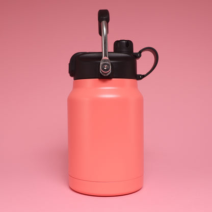 Versai 1L / 1.5L / 2.2L Salmon Pink Stainless Steel Straw Spout Water Bottle