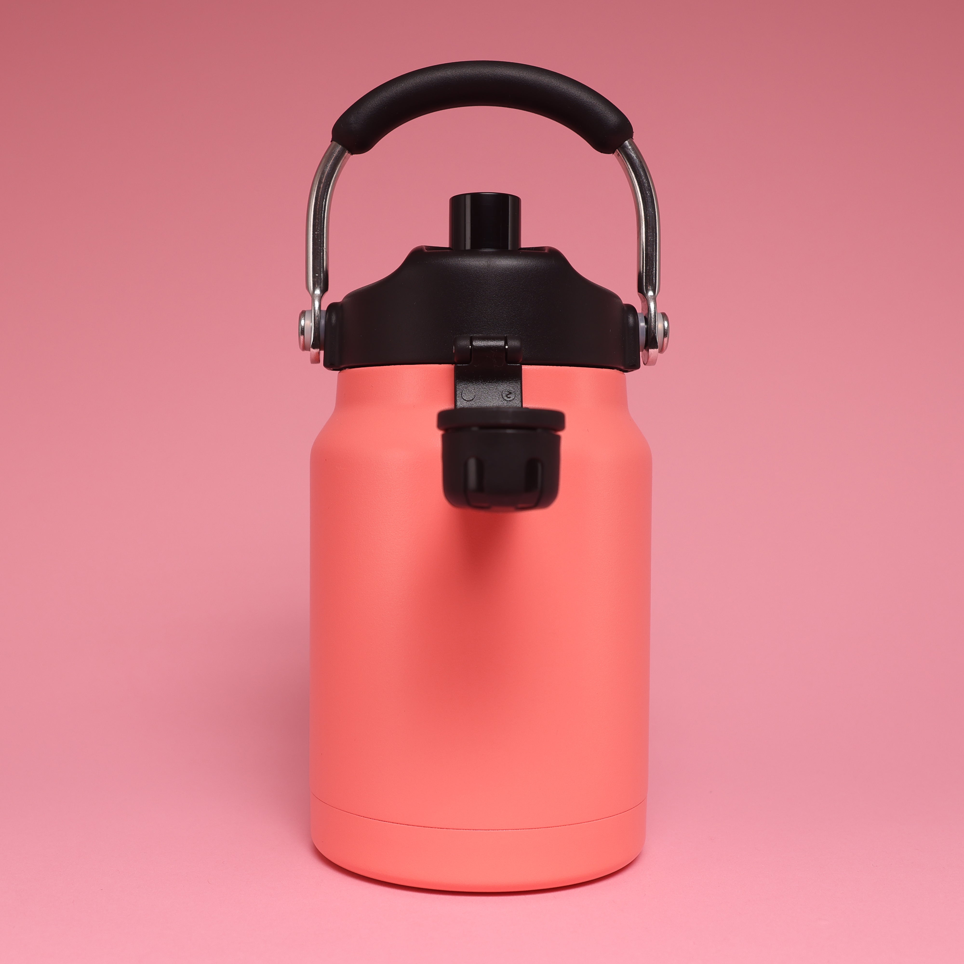Versai 1L / 1.5L / 2.2L Salmon Pink Stainless Steel Straw Spout Water Bottle