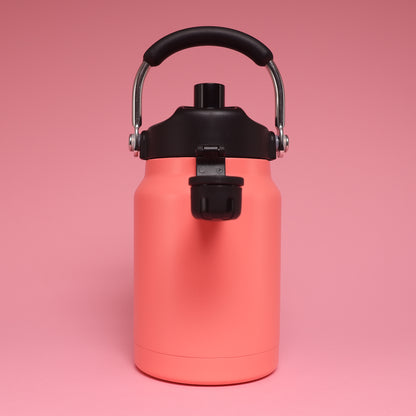 Versai 1L / 1.5L / 2.2L Salmon Pink Stainless Steel Straw Spout Water Bottle