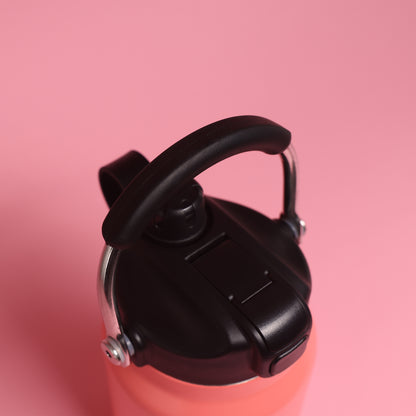 Versai 1L / 1.5L / 2.2L Salmon Pink Stainless Steel Straw Spout Water Bottle