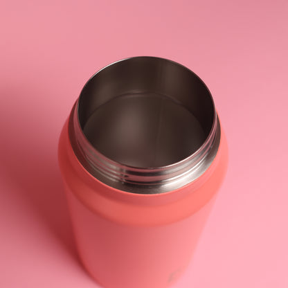 Versai 1L / 1.5L / 2.2L Salmon Pink Stainless Steel Straw Spout Water Bottle