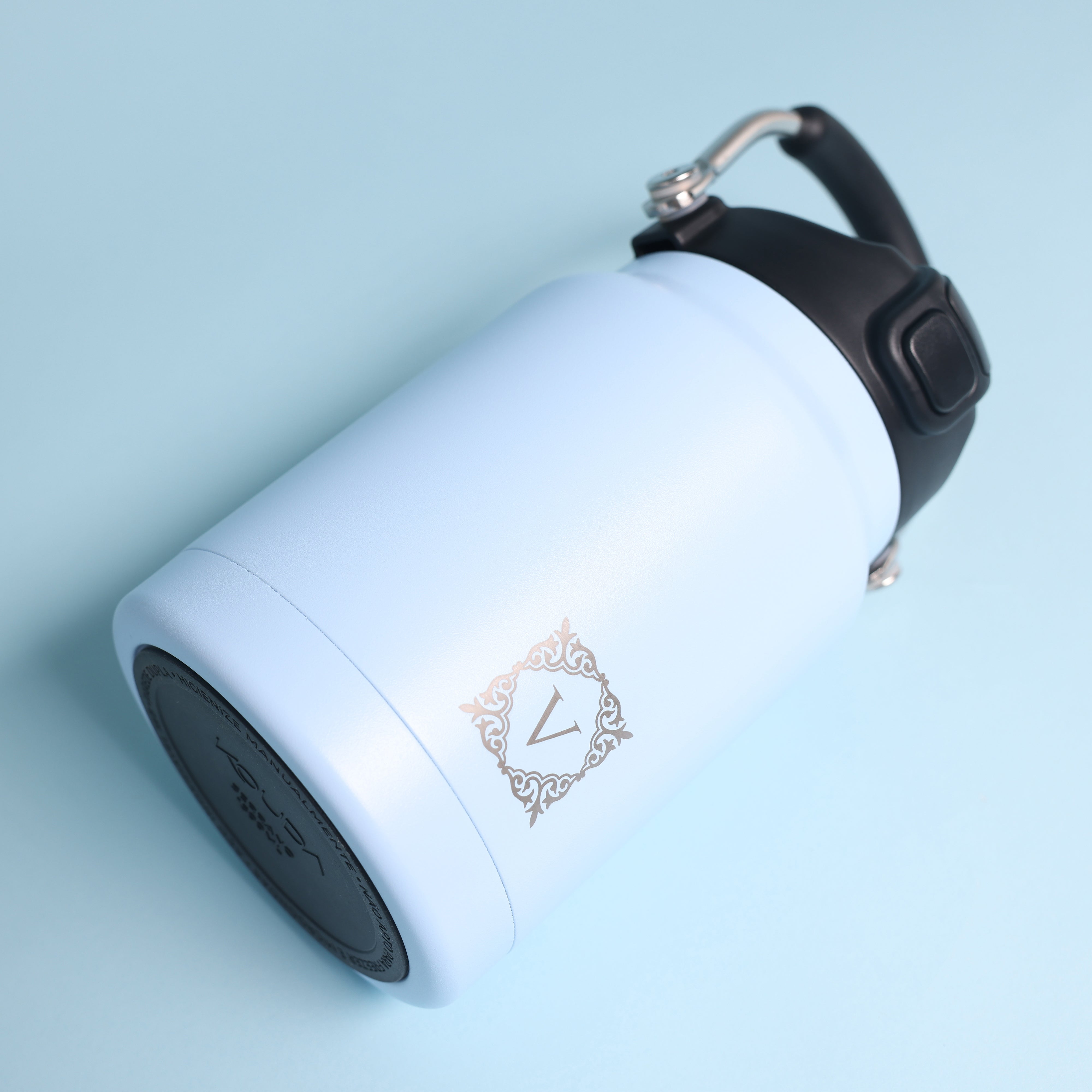 Versai 1L / 1.5L / 2.2L Sky Blue Stainless Steel Straw Spout Water Bottle