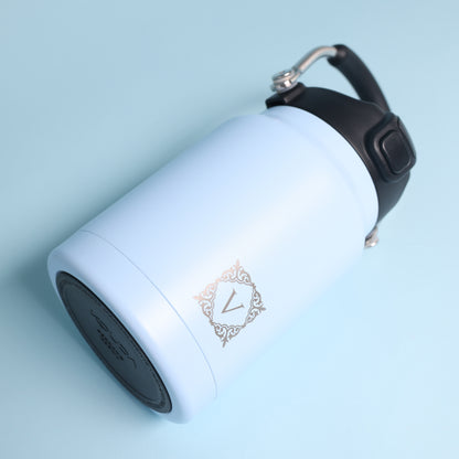 Versai 1L / 1.5L / 2.2L Sky Blue Stainless Steel Straw Spout Water Bottle
