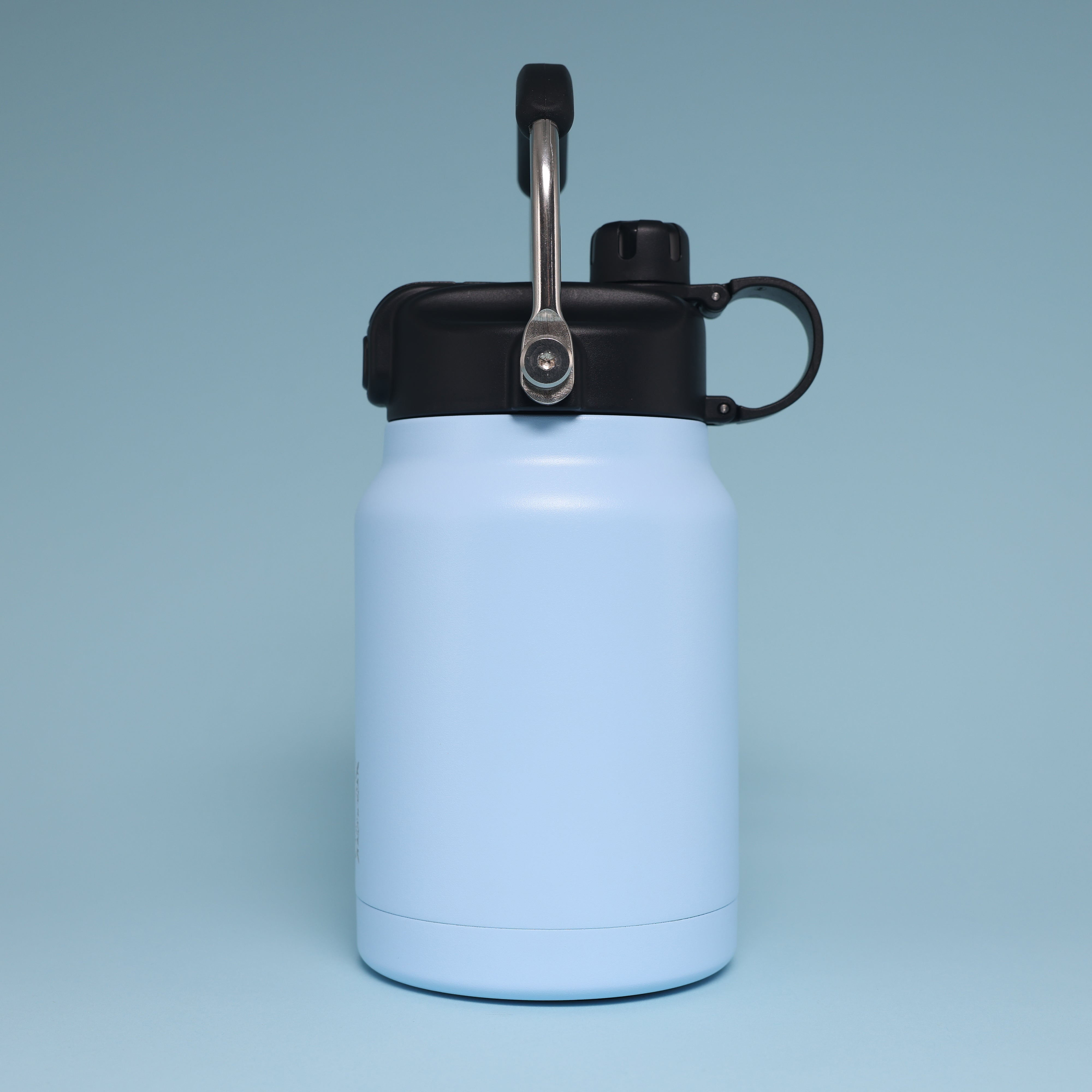 Versai 1L / 1.5L / 2.2L Sky Blue Stainless Steel Straw Spout Water Bottle