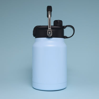 Versai 1L / 1.5L / 2.2L Sky Blue Stainless Steel Straw Spout Water Bottle