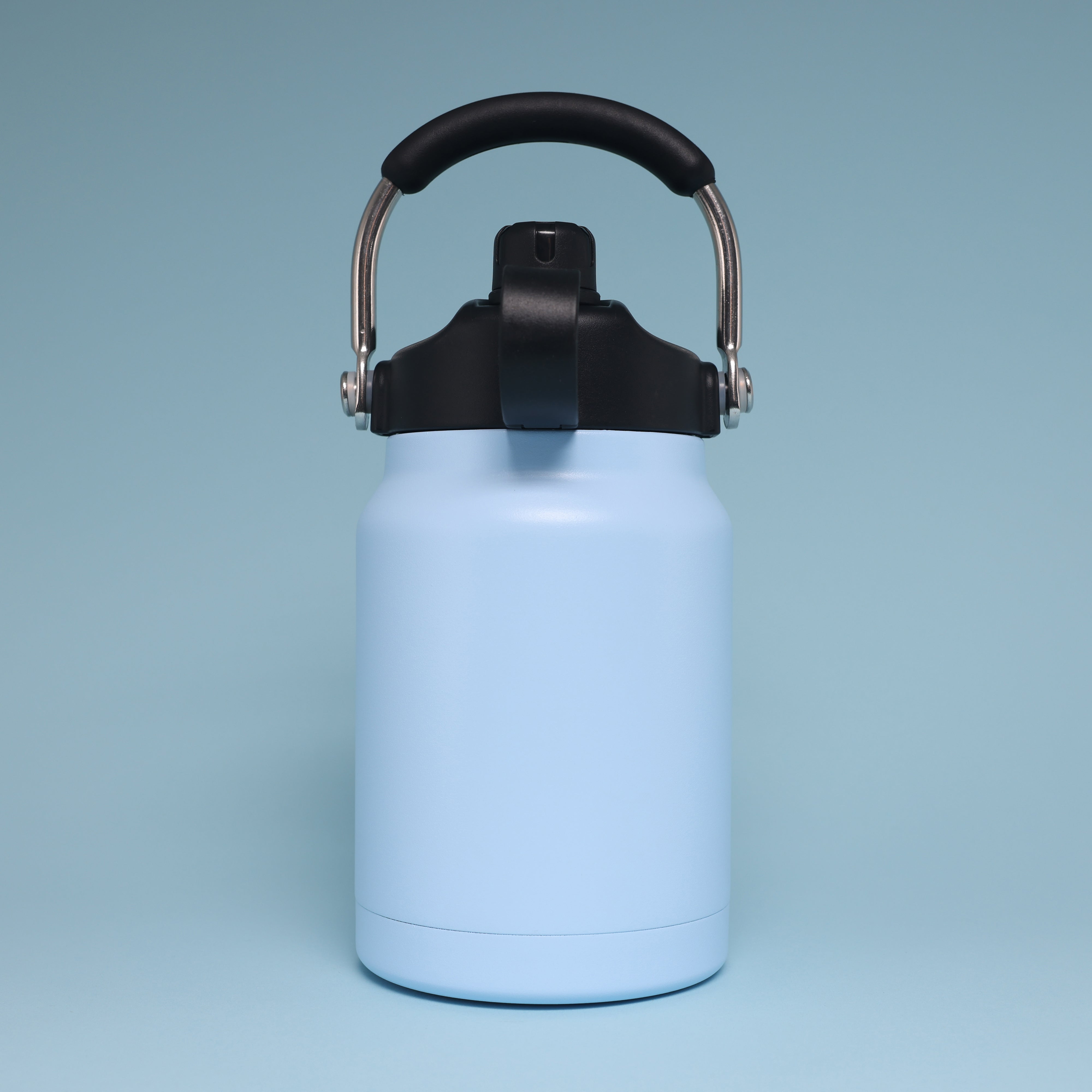 Versai 1L / 1.5L / 2.2L Sky Blue Stainless Steel Straw Spout Water Bottle