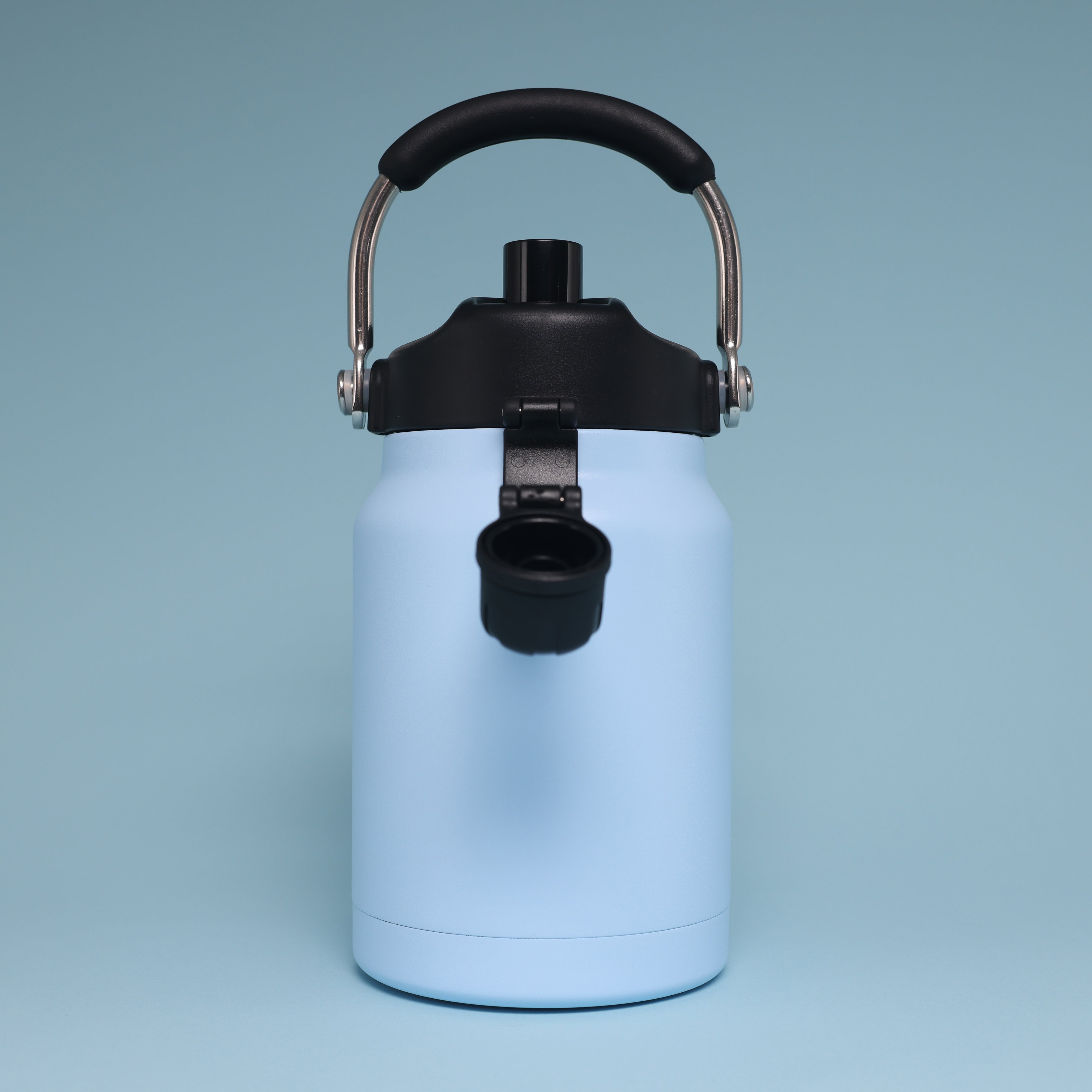 Versai 1L / 1.5L / 2.2L Sky Blue Stainless Steel Straw Spout Water Bottle