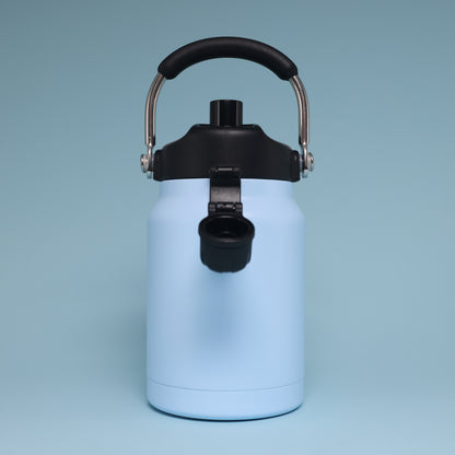 Versai 1L / 1.5L / 2.2L Sky Blue Stainless Steel Straw Spout Water Bottle