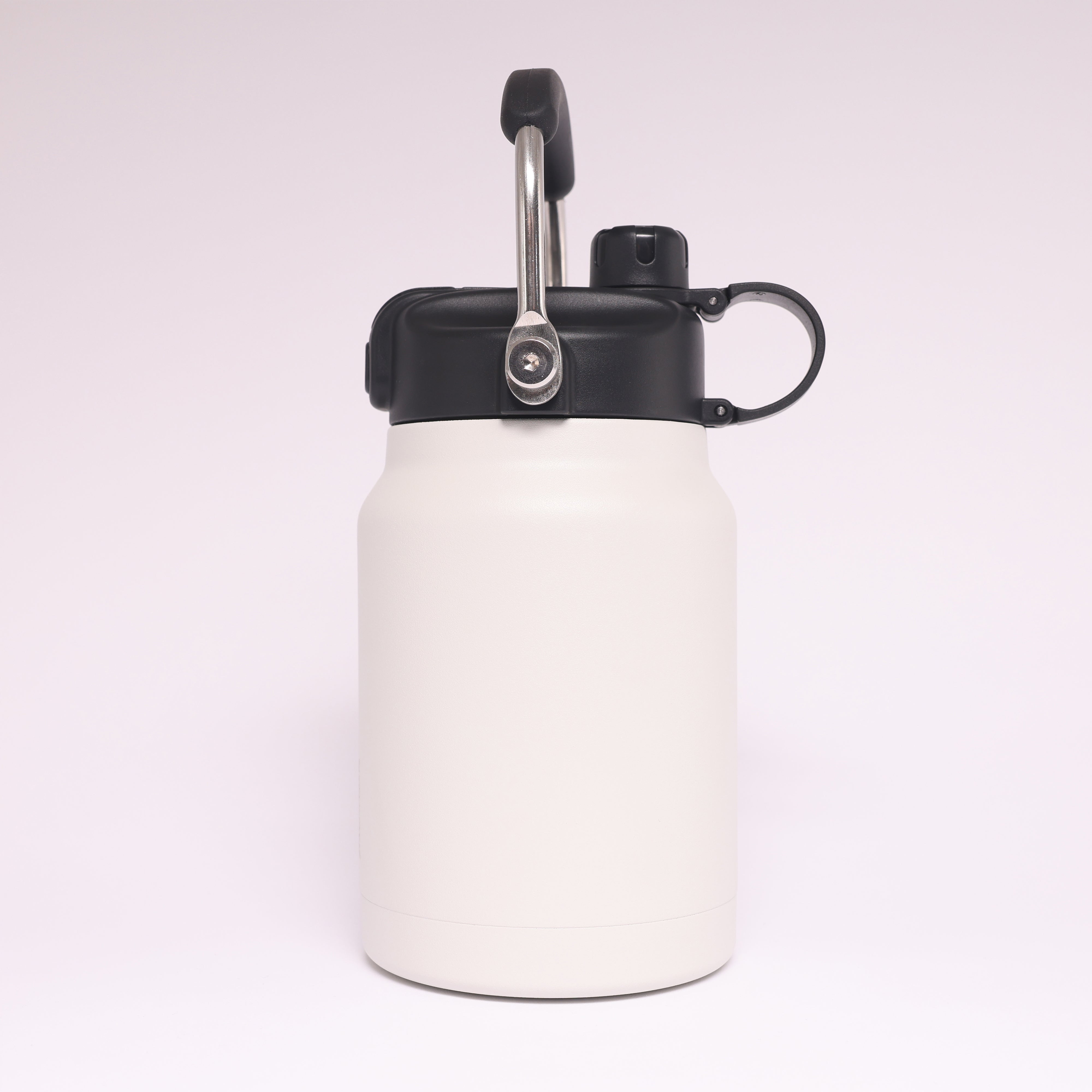 Versai 1L / 1.5L /2.2L White Stainless Steel Straw Spout Water Bottle