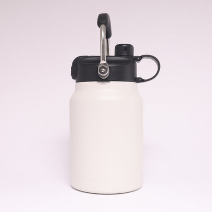 Versai 1L / 1.5L /2.2L White Stainless Steel Straw Spout Water Bottle