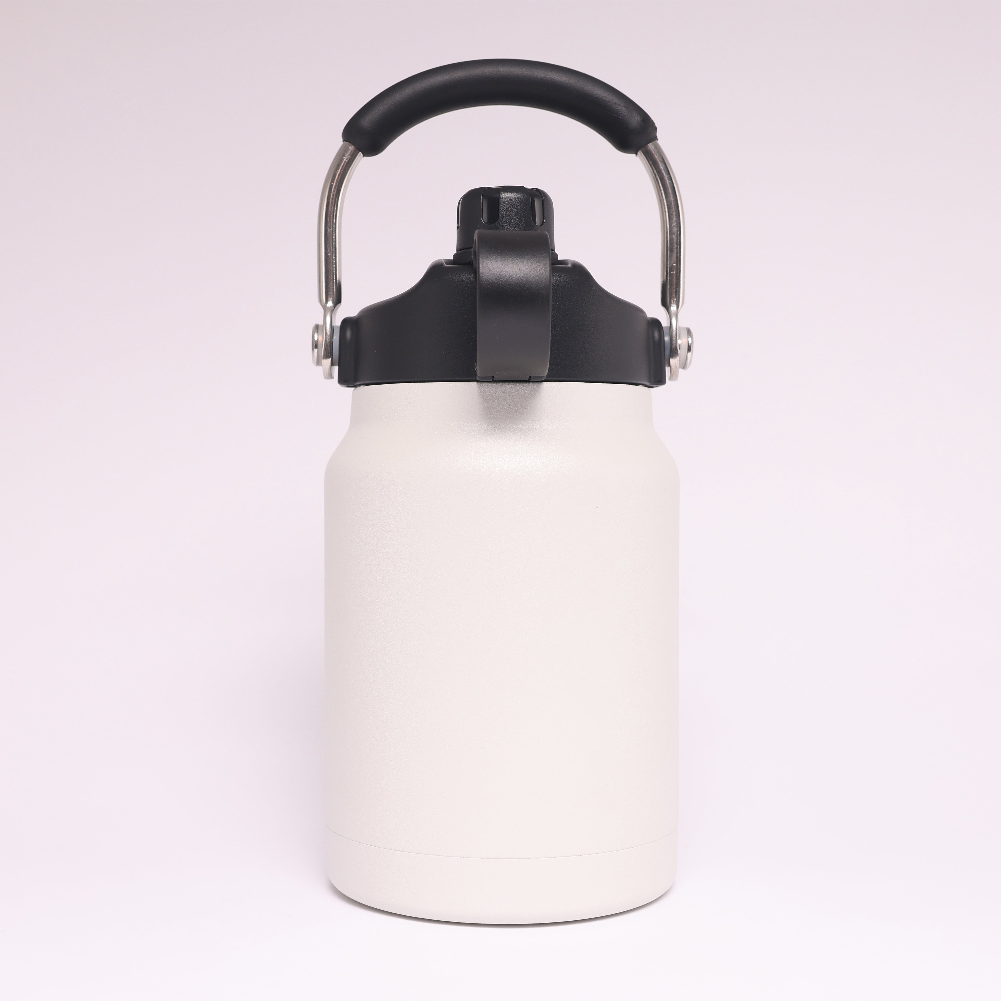 Versai 1L / 1.5L /2.2L White Stainless Steel Straw Spout Water Bottle