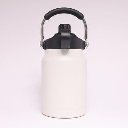Versai 1L / 1.5L /2.2L White Stainless Steel Straw Spout Water Bottle