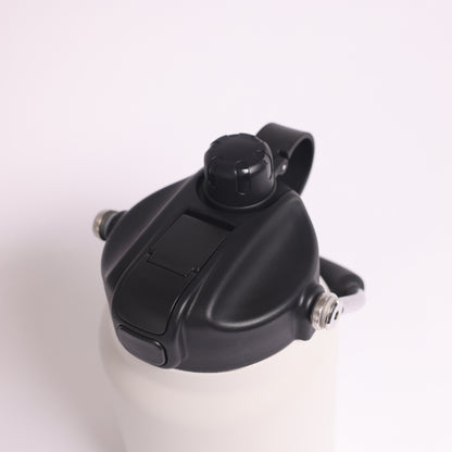 Versai 1L / 1.5L /2.2L White Stainless Steel Straw Spout Water Bottle