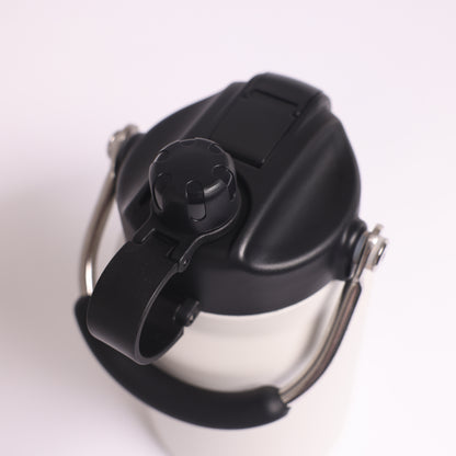 Versai 1L / 1.5L /2.2L White Stainless Steel Straw Spout Water Bottle