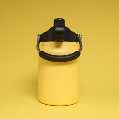 Versai 1L / 1.5L / 2.2L Yellow Stainless Steel Straw Spout Water Bottle