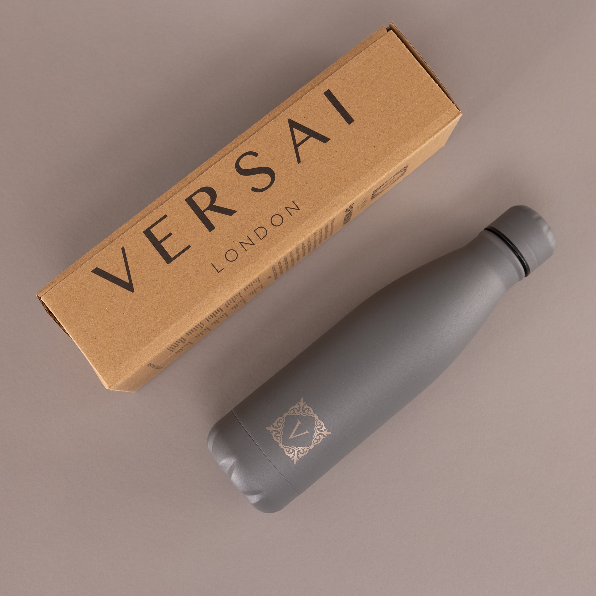 Grey Versai Stainless Steel Water Bottle 500ml